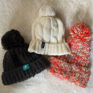 Set of Three Women’s Stocking Caps (Rosignol, Cirque, American Eagle)
